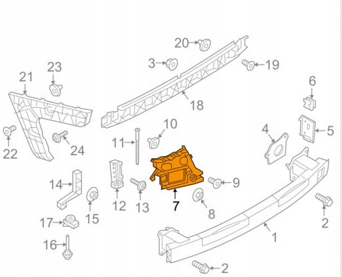 Купить Audi a6 c7 кронштейн заднего lewego бампера 4g5807393d оригинальный