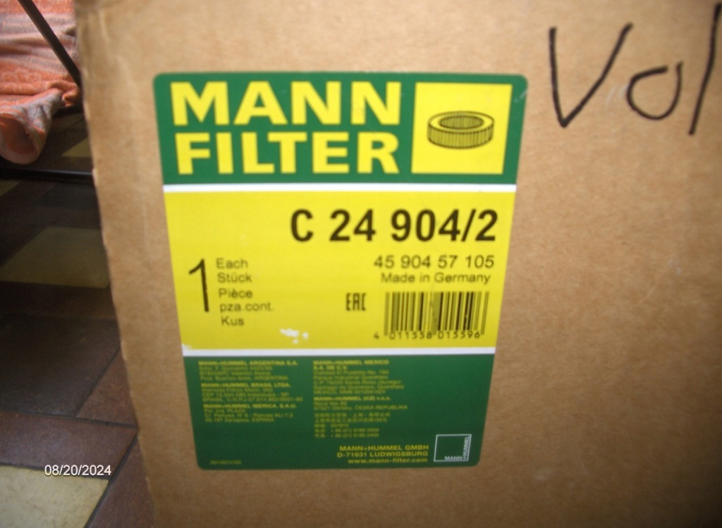 Купити Фільтр повітря c24904/2 mann фільтр