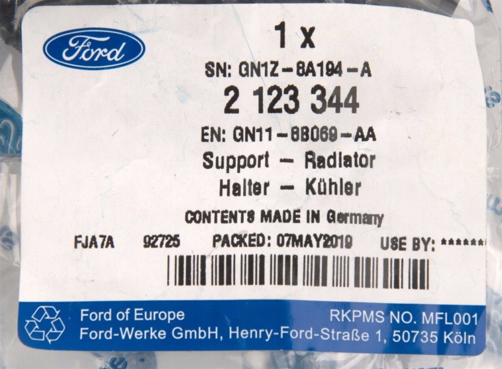 фото №4, Кронштейн верхний радиатора ford ecosport fiesta 17-