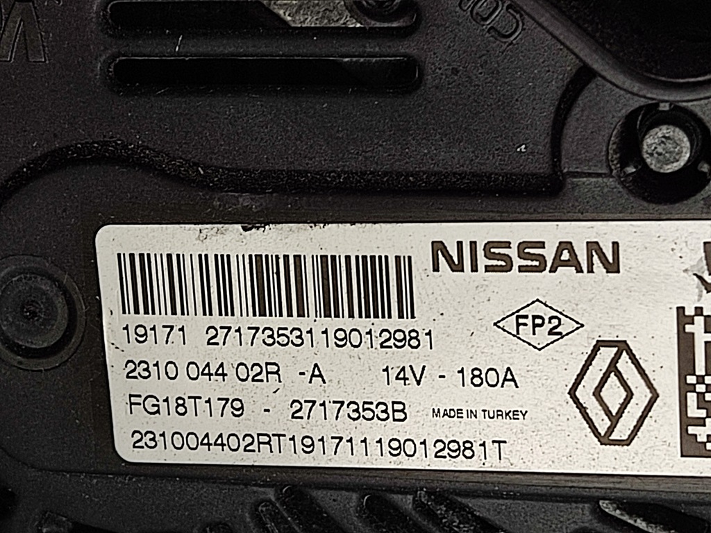 фото №5, Генератор renault clio v dacia duster ii nissan 1.5 dci 231004402r