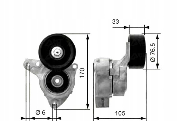 фото №2, Натягувач ремінь багаторучейковий honda civic vii 2.0
