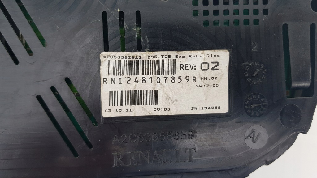 фото №11, Лічильник, прилади renualt megane iii eu