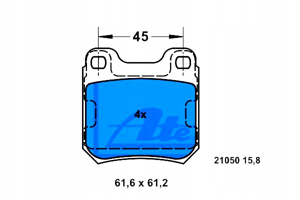 фото №1, Ate тормозные колодки тормозные opel задняя calibra omega vectra