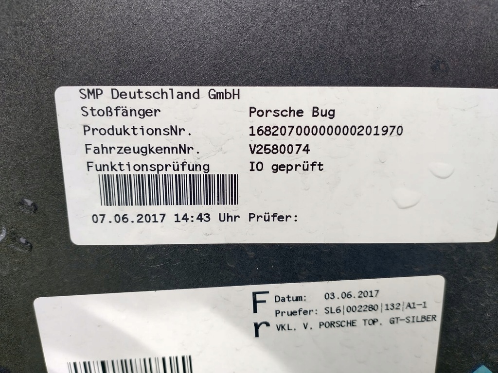 фото №13, Porsche оригінальний номер 99150531119 бампер