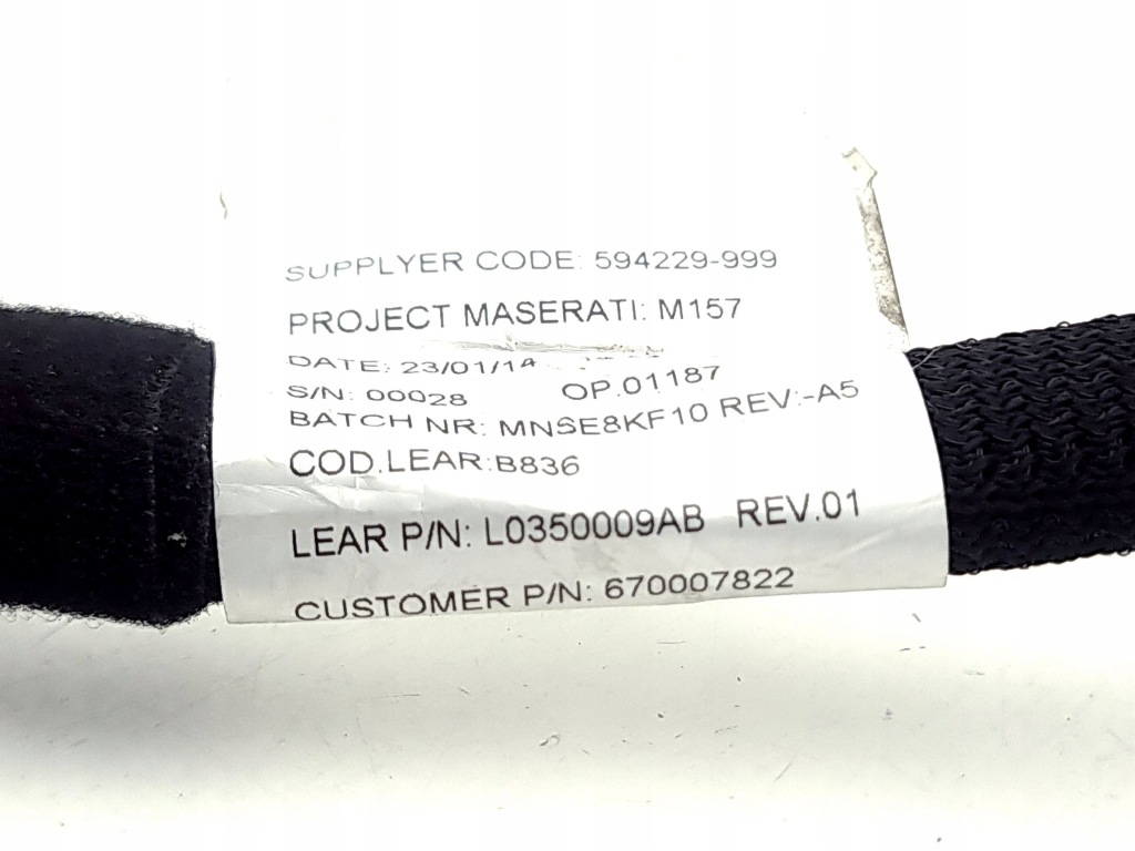 фото №10, Maserati ghibli 2014 жгут сиденье 594229999