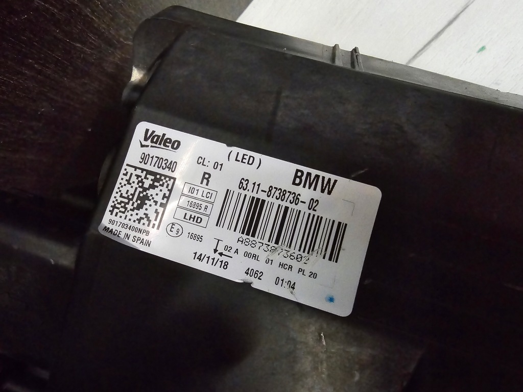 фото №5, Лампа правая передняя led lci lift bmw i3 8738736