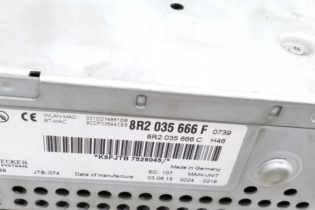 фото №8, Радіо з навігація audi q5 8r 8r2035666f 2.97l дизель 100kw 2013