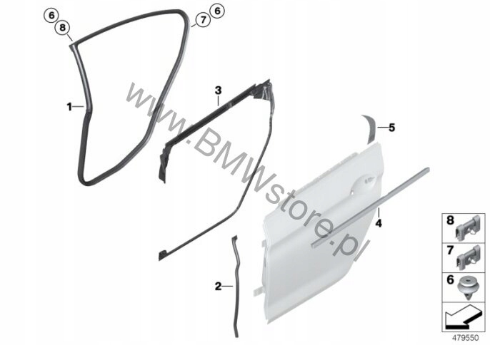 фото №10, Bmw 6 f06 gran coupe dekor молдинг левая декоративная кузов стойка c 7299691