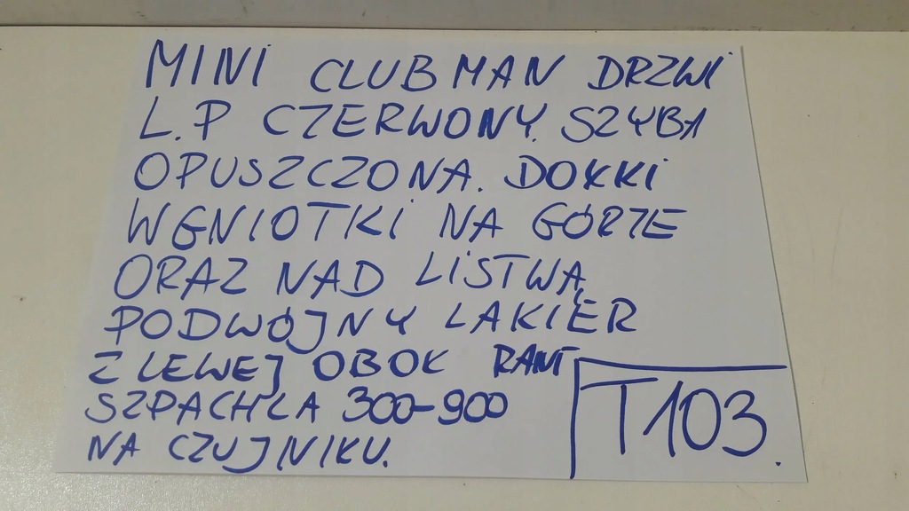 фото №13, Mini clubman f54 двері ліва передні dołki t103