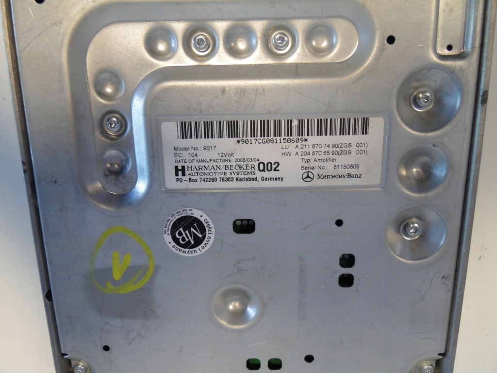 фото №7, Mercedes підсилювач harman kardon premium sound slk r171 171 sl r230 230