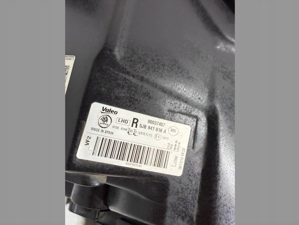 фото №7, Skoda rapid 5ja лампа права перед вушка ok 5jb941016a