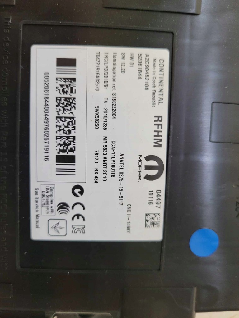 фото №2, Модуль блок керування jeep renegade 2017 52061844