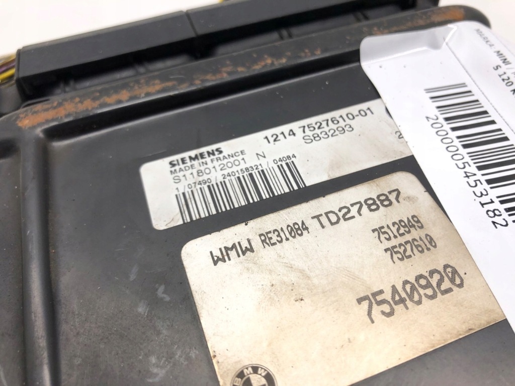 фото №5, Бортовий комп'ютер двигуна mini r50 r53 7540920 1.6 163km 01-06 блок керування модуль