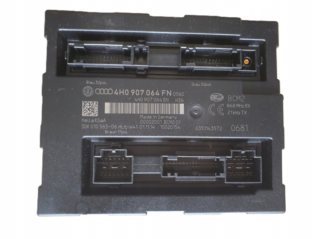 фото №1, Модуль блок керування комфорт блок управління бортовою мережею audi 4h0907064fn