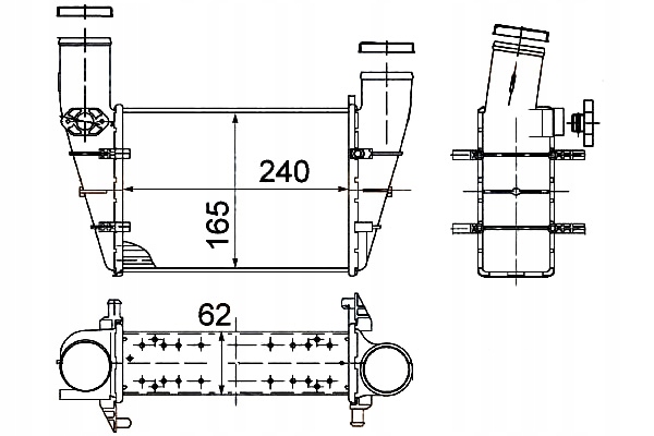 Hella интеркулер vw a4 passat 1,9tdi 95- hella Цена