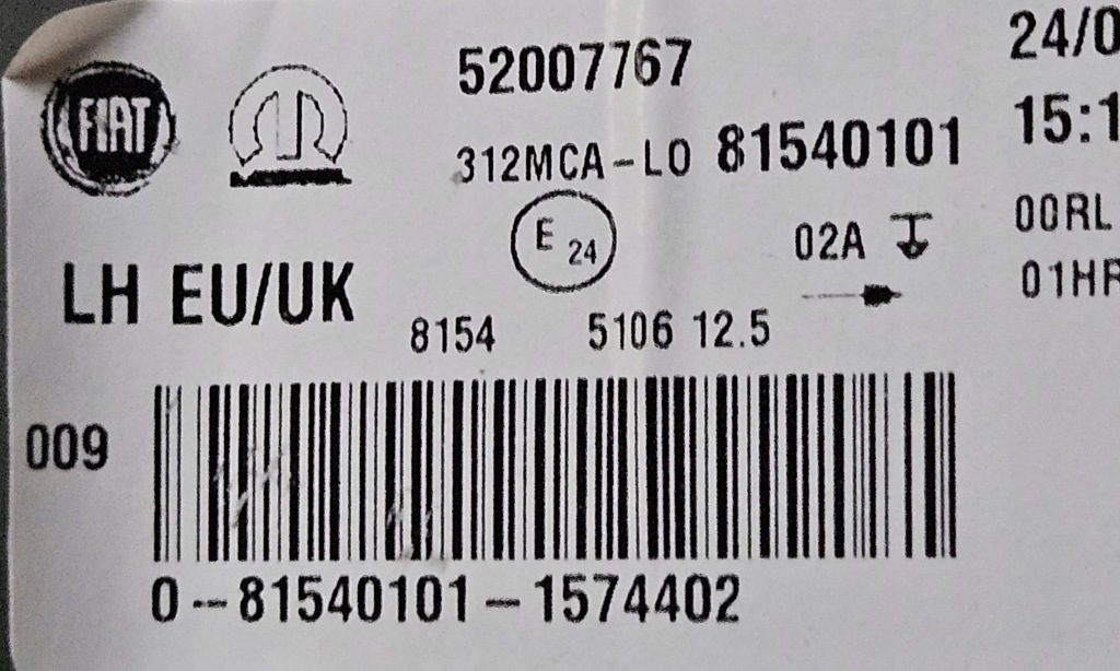 Fiat 500 рестайлинг  15-23 противотуманная фара led drl левый или правый новая Киев