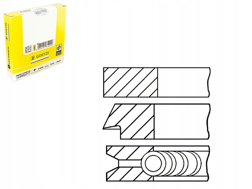 фото №1, 80 6 std 1.2-1.6-2.5 набор колец поршня ford escort vi fiesta