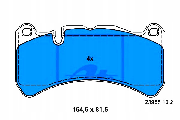 фото №1, Ate 13.0460-4806.2 набор тормозных колодок тормозных, тормоза дисковые