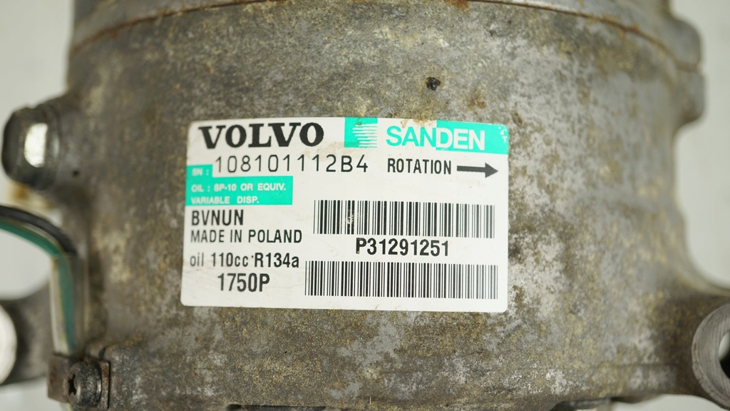 фото №7, Компресор кондиціонер компресор кондиціонера volvo c30 s40 v50 1.6 d d2 p31291251
