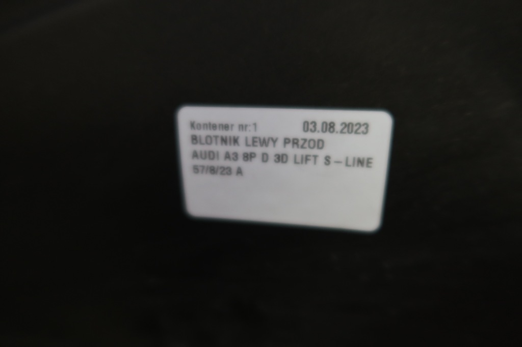 фото №15, Крила лівий перед s-line audi a3 8p 3d lift 08-12