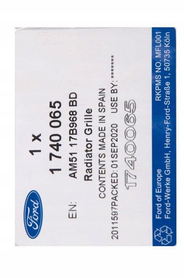 Решітка радіатора решітка радіатора бампера перед ford c-max mk2 2010-15 1740065 _ am51-17b968-bd Доставка