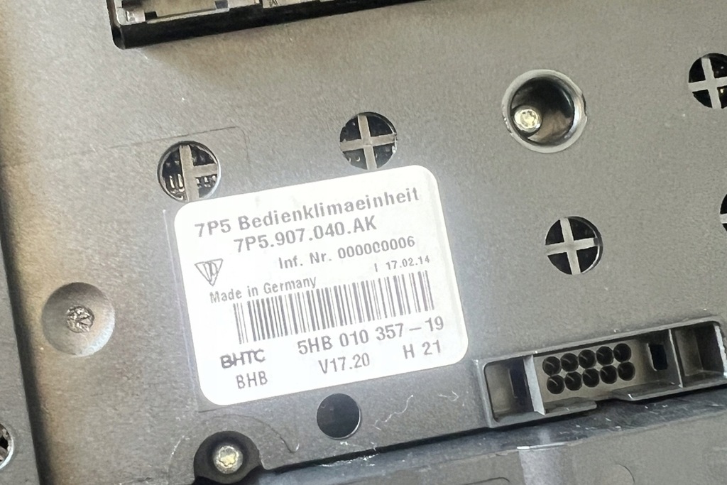 фото №7, Панель керування кондиціонера porsche cayenne 92a 7p5907040 3.0l дизель