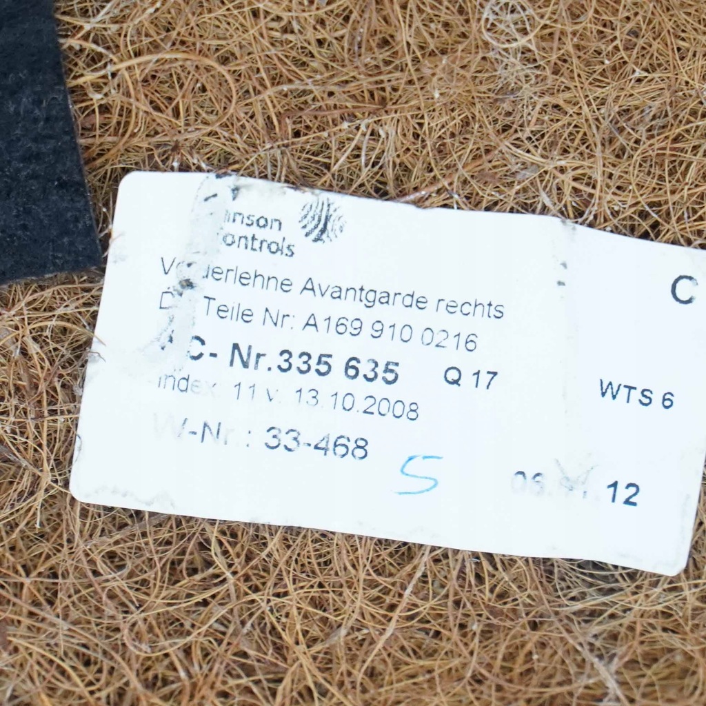 фото №12, Mercedes w169 w245 спинка сиденье правый перед