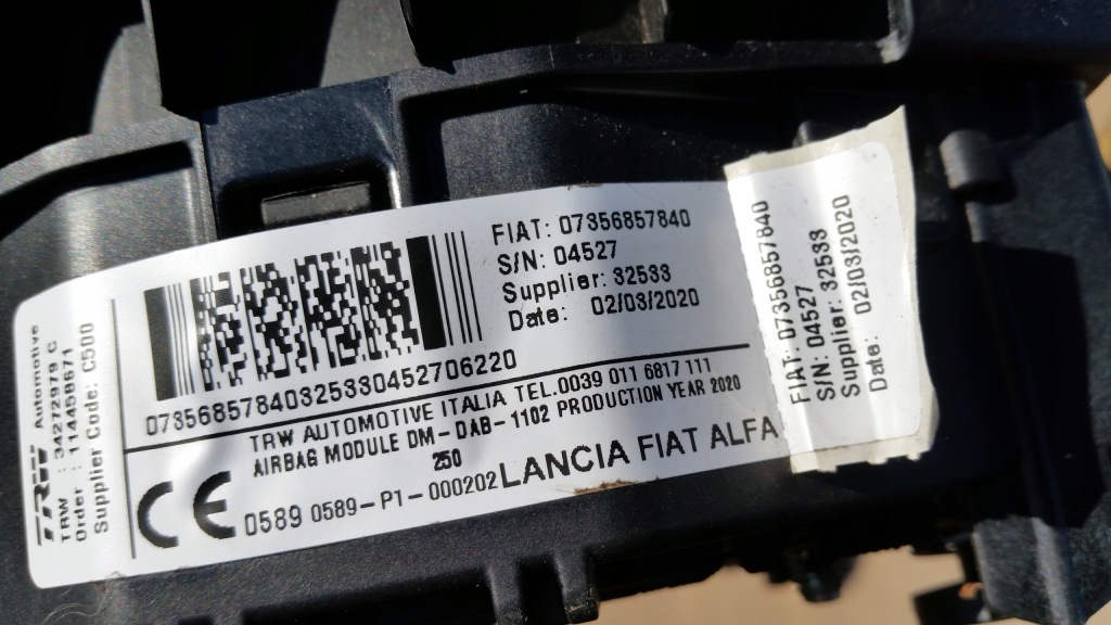 Peugeot jumper подушка водителя подушка безопасности 34272979c с Разборки