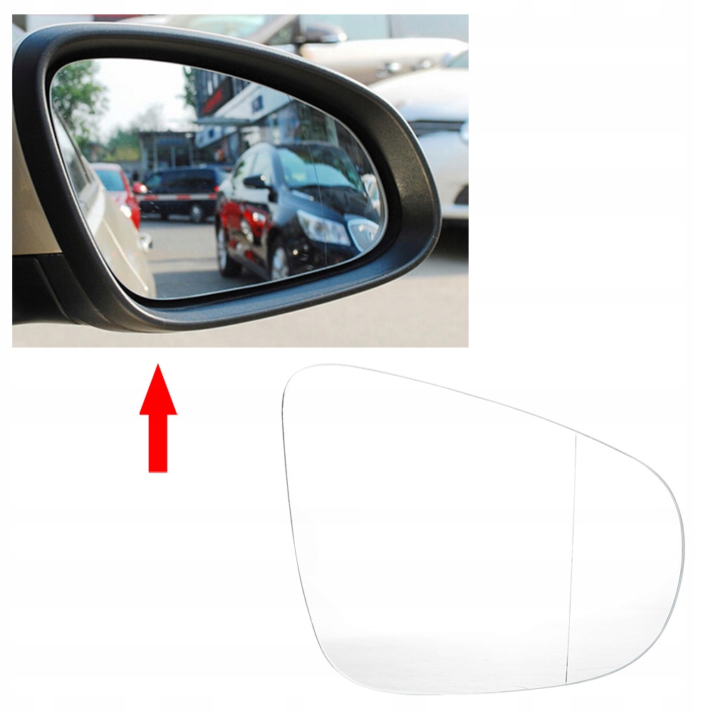 фото №12, Вкладыш зеркало правый с подогревом do vw passat