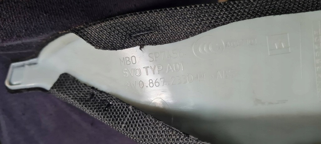 фото №13, A4 b9 8w обшивка захист стійка ліва лівий перед 8w0867233d