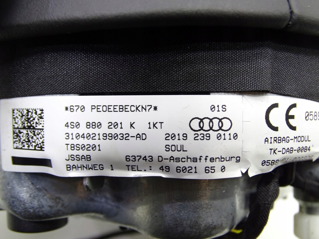 фото №5, Подушка водителя подушка безопасности круглая oem audi r8 4s 4s0880201k