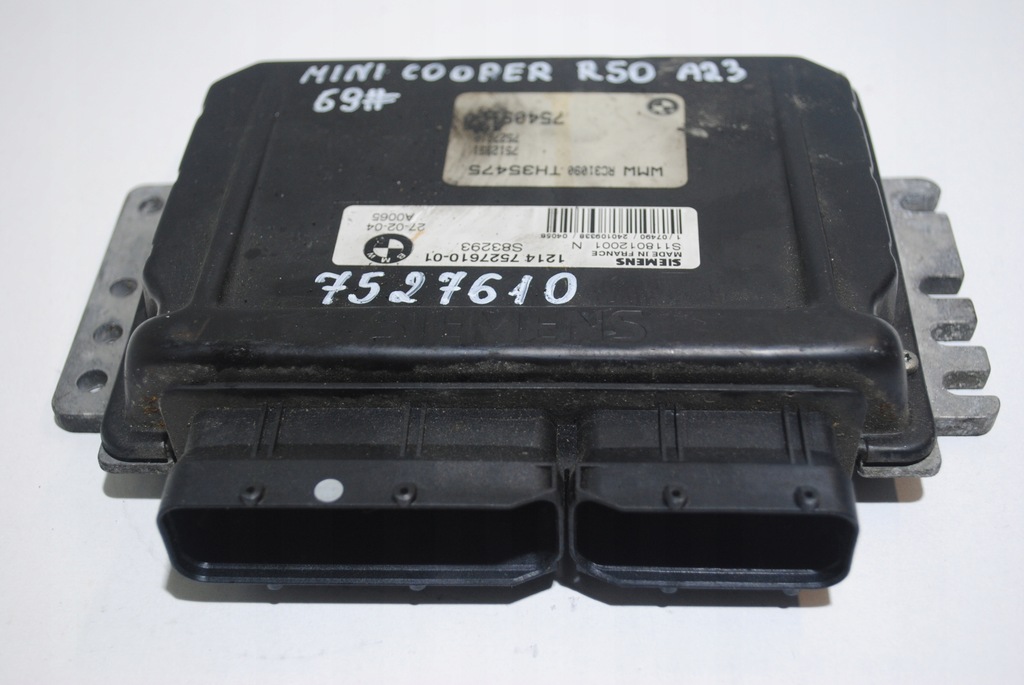 фото №4, Бортовий комп'ютер двигуна mini cooper r50 7527610