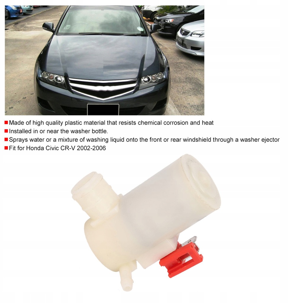 фото №8, Помпа розпилювача передньої скло транспортного засобу 76806-sl0-e01 pasuje do honda