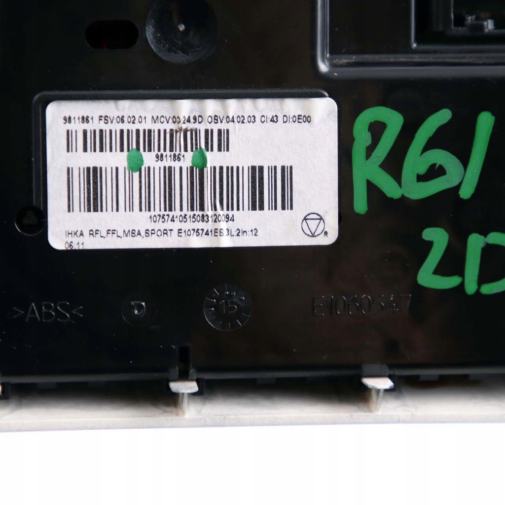 фото №10, Mini r60 панель керування перемикач кондиціонера обдув 9812027