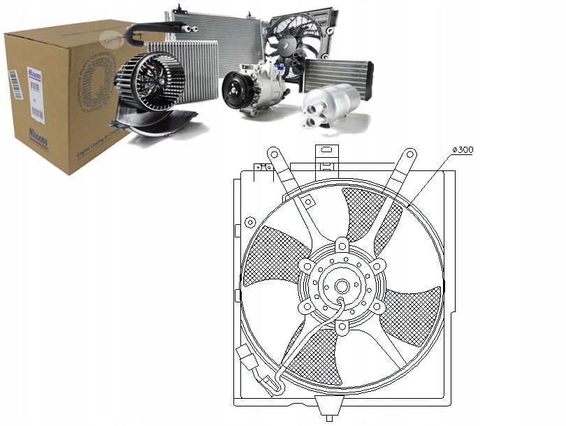 Купить Вентилятор радиатора с корпус volvo s40 1 v40 1