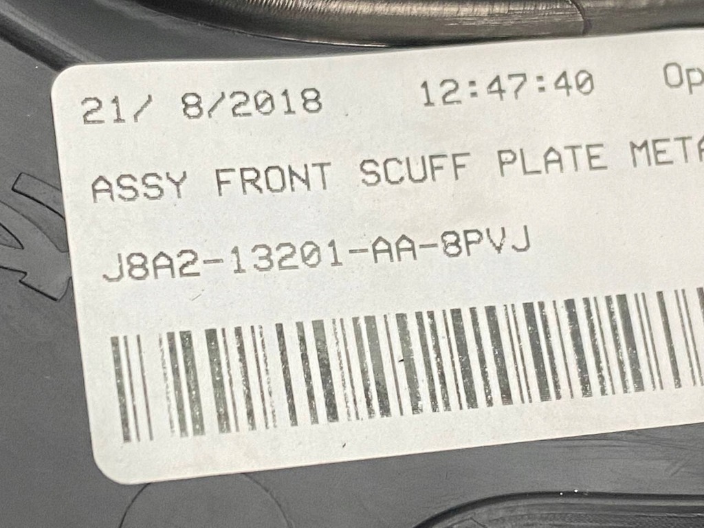 фото №3, Молдинг накладка порог левая velar j8a2-13201-aa