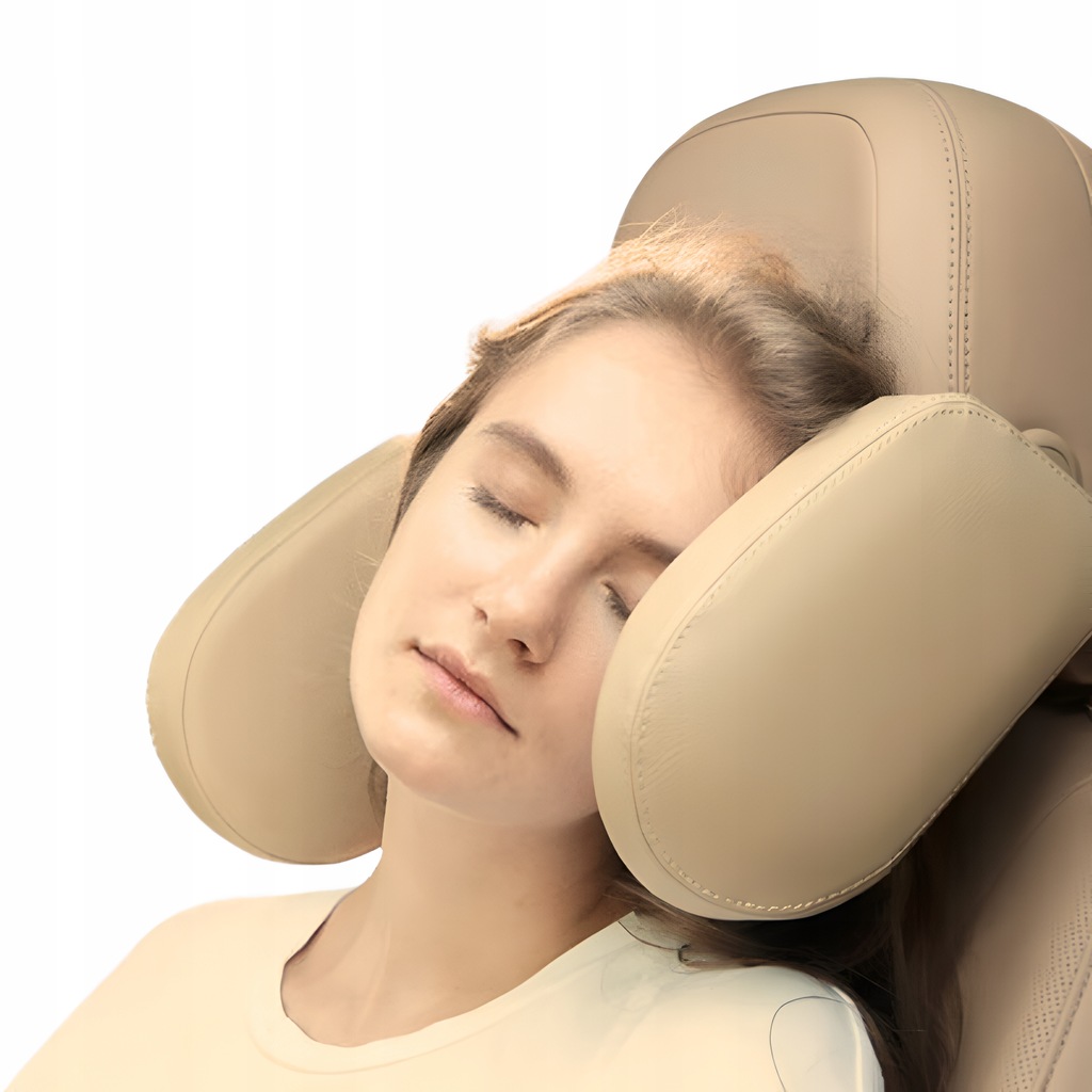 фото №6, Подголовник спинка na головы do автомобиля комфорт подушка дорожный бежевый