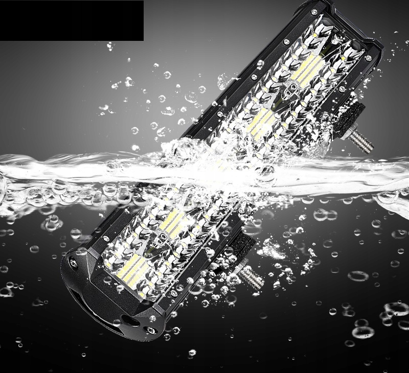 фото №6, Лампа робоча протитуманна фара dalekosiężna прожектор 12v 24v 100x led cree 300w 37cm