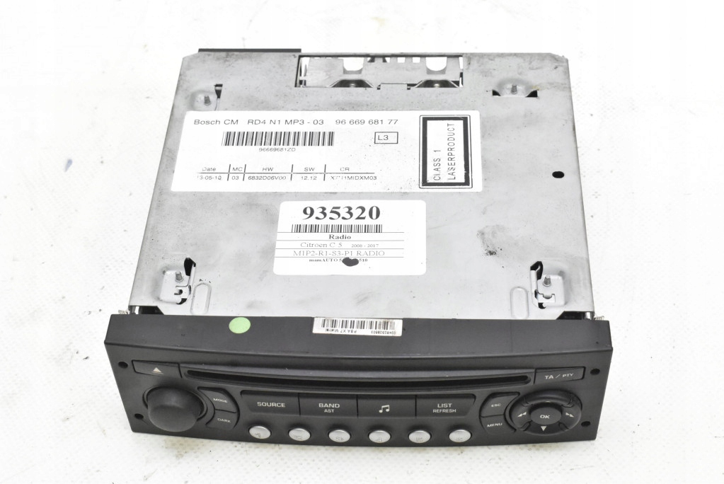 фото №2, Радіо радіопрогравач cd rds 9666968177 citroen c5 ii x7 iii 08-17