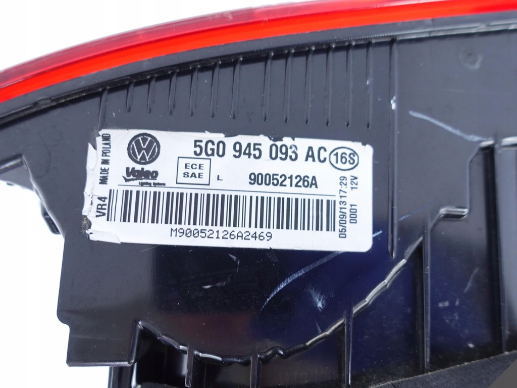 фото №10, Vw golf vii 7 5g0 12-16 лампа кришка багажника ліва задня