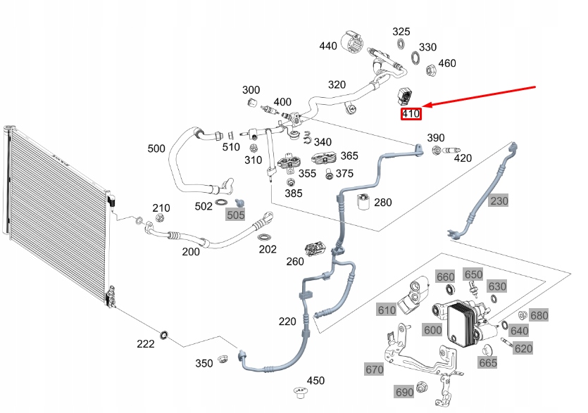 Купить Mb gle w167 хладагент line fire wall кронштейн rhd a2214760836