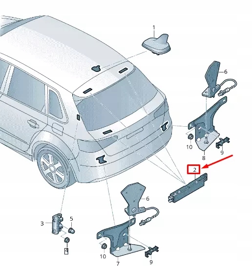 фото №1, Audi rs3 left upper антенна усилитель 8v4035225a
