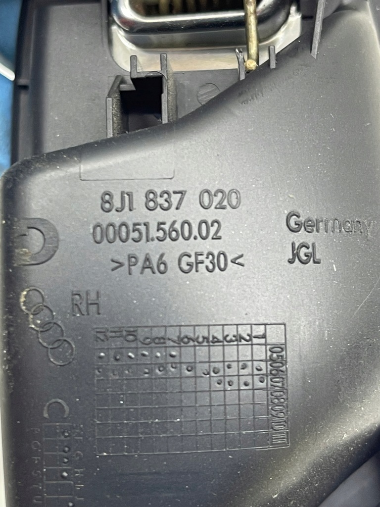 фото №8, Audi tt 8j 2.0 tfsi ручка внутренняя дверь правый перед