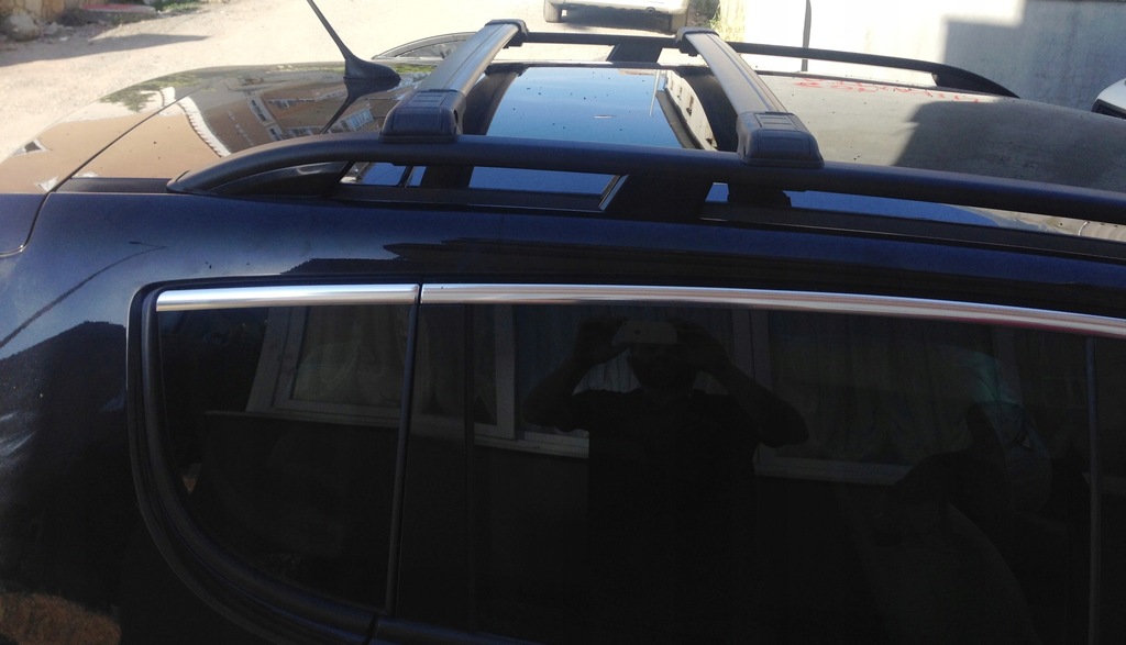 фото №11, Mitsubishi asx 2010 - 2015 рейлінги дахові багажник міцний чорний