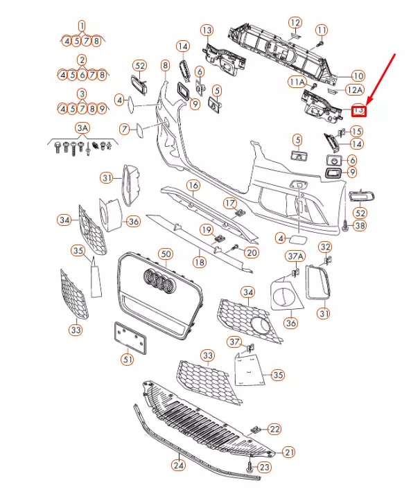 фото №1, Audi rs7 sportback 4g8 передня частина бампер правий закриваючий element 4g8807096e