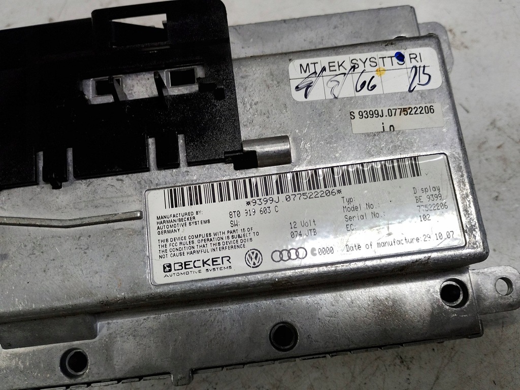 фото №8, Audi экран дисплей 8t0919603c europa