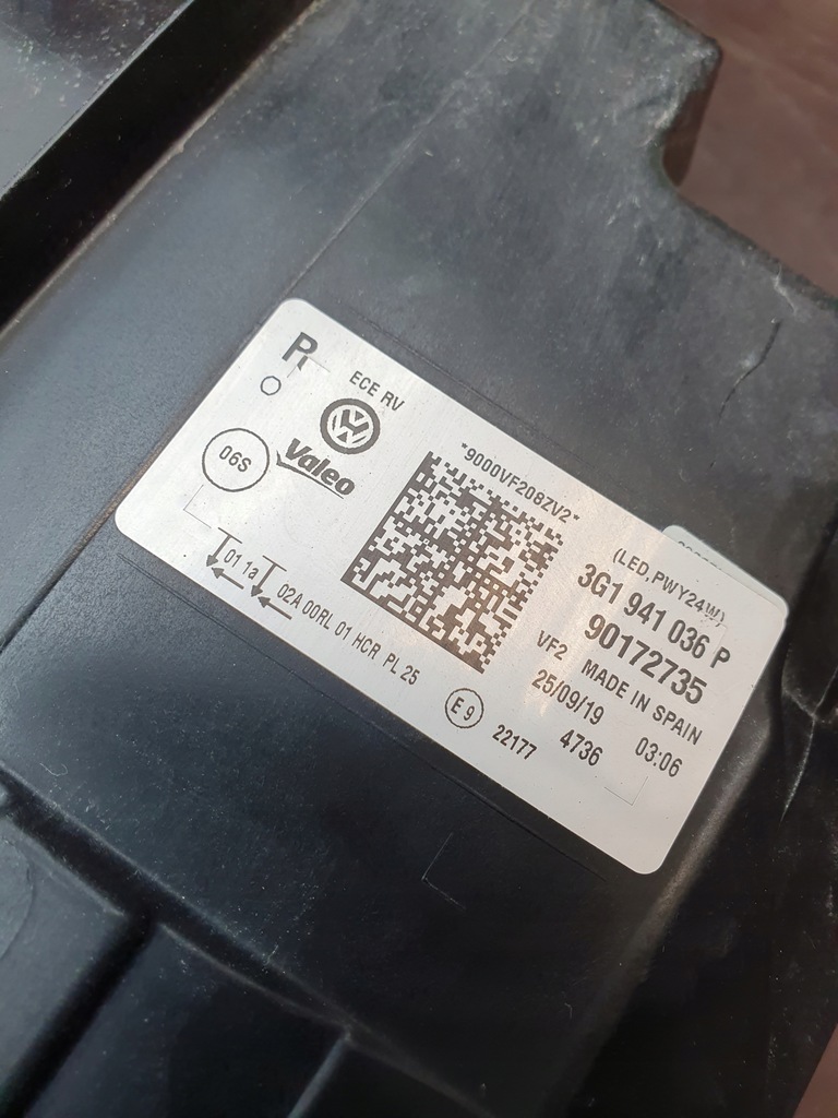 фото №12, Лампа перед права full led vw passat b8 lift 2019-