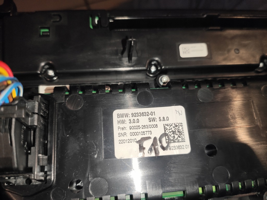 фото №14, Bmw 5 f10 f11 f07 панель радіо обдув кондиціонера рамка чорний оригінал