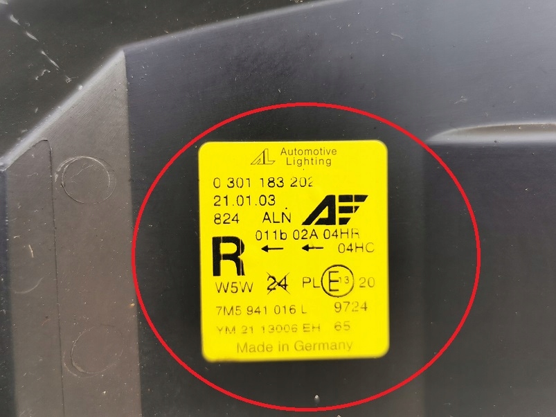 фото №5, Galaxy лампа фара передній правий 7m5941016l