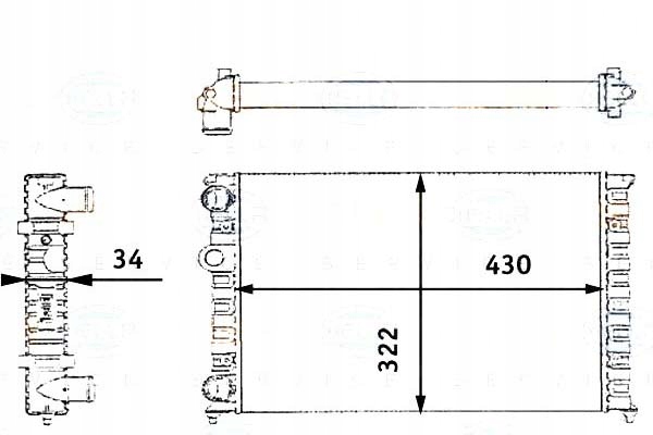 фото №1, Behr hella service 8mk 376 713-744 радиатор двигателя система охлаждение двигателя [behr